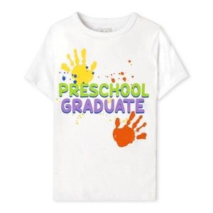 Childrens Place Unisex Kids Graduation Shirt Preschool Graduate T-Shirt, Size 3T